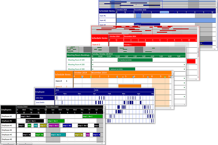 Solutions Schedule for COM - Gantt ActiveX / ocx Drag and Drop Multi Resource Planning - Scheduling control
