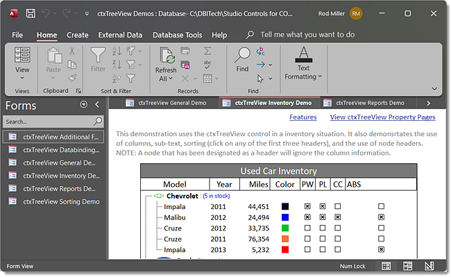 MS Access - Studio Controls COM 64 and Solutions Schedule COM 64