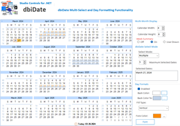 dbidate v5 .NET WinForms Control for Animated Calendar and Date Selection Presentations - Studio Controls .NET