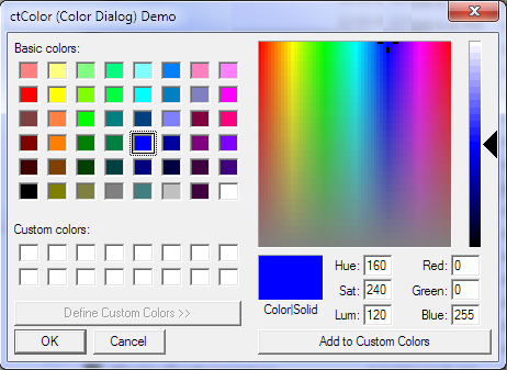 ActiveX  COM Color Picker Control - by DBI Technologies Inc. - found in Studio Controls COM