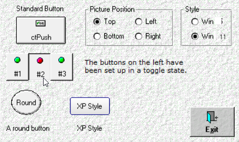 ctPush - Enhanced Push Button ActiveX Integrated UI design control - by DBI Technologies Inc. - found in Studio Controls COM