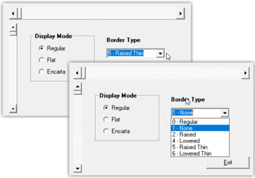 ctScroll -Enhanced Scroll Bar ActiveX control for modern Windows UI design