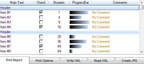 Studio Controls for COM - ctxList data presentation progress bar demo